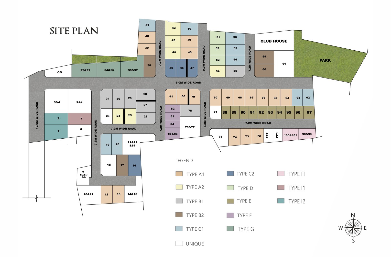 S&P Villa Enchante site plan - villas in Chennai